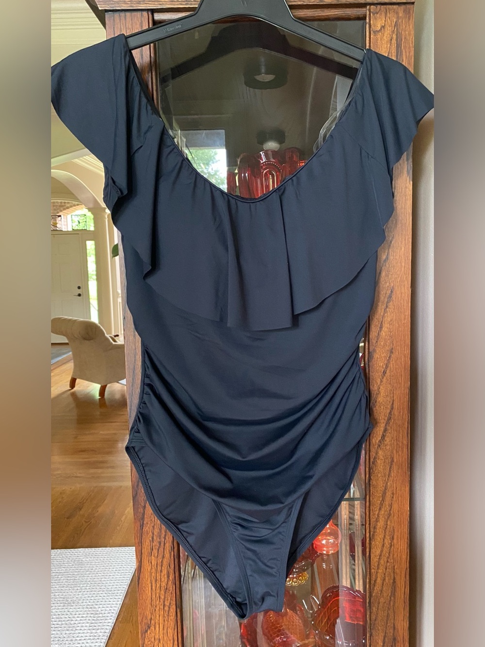 La Blanca Black NWOT One-Piece Off-the-Shoulders Swimsuit 16
